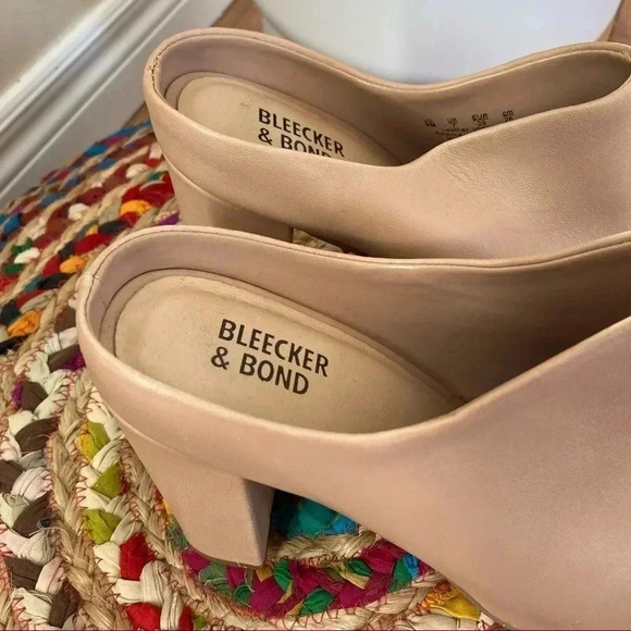 Bleecker & Bond nude heel  sandals mules - Picture 3 of 7
